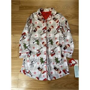 Peanuts Snoopy Charlie Brown Christmas Holiday Nightgown Girls NWT Size M